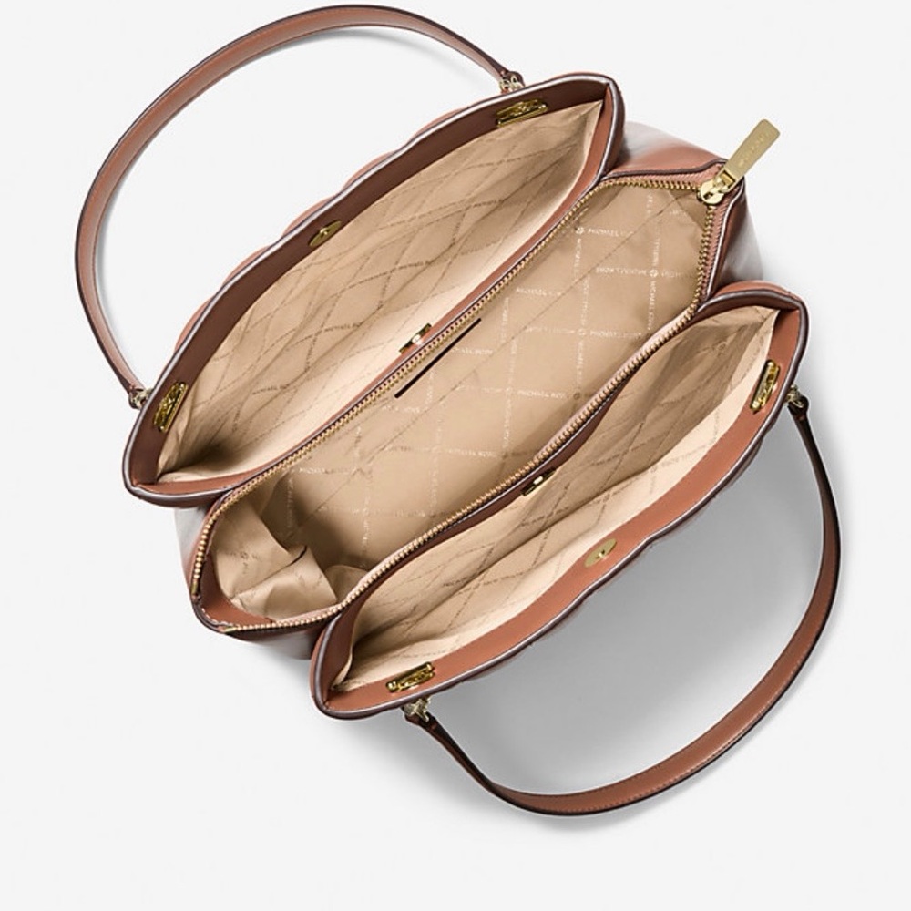 Michael Kors Tan Quilted Shoulder Bag - Picture 6 of 6